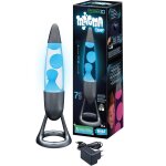 Lampe magma d�corative avec �clairage led multicolore et cycle automatique gris