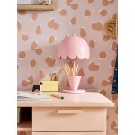 Lampe � poser en m�tal inclinable rose p�le
