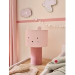 Lampe à poser tête d'animal et pied en velours rose Lampe à poser tête d'animal et pied en velours rose