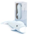 Lampe torche animaux en silicone pour enfants bleu ciel