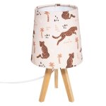 Lampe trpied enfant - panthre multicolore