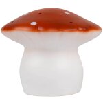 Lampe veilleuse champignon blanc, rouge