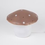 Lampe veilleuse champignon eclairage tamis�e marron, blanc