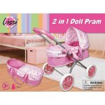 Landau couffin de 50cm rose