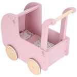 Landau pour poupée en bois rose Landau pour poupée en bois rose