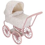 Landau pour poupe rose, vert, blanc
