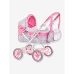 Landeau floral pour poupon rose