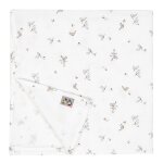 Lange en gaze de coton melody melody, blanc imprim minimali