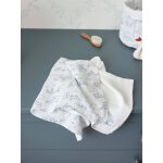 Lange mousseline de coton biologique par lot de 2 jouy bleu