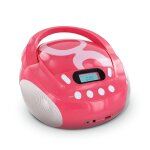 Lecteur cd enfant avec port usb et entr�e audio, sortie casque - piles ou secteur rose