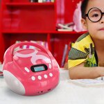 Lecteur cd enfant avec port usb et entr�e audio, sortie casque - piles ou secteur rose