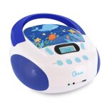 Lecteur cd mp3 enfant avec port usb bleu fonc�