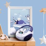 Lecteur cd mp3 enfant avec port usb violet