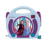 Lecteur cd portable avec 2 microphones reine des neiges multicolore