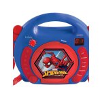Lecteur cd portable avec 2 microphones spiderman multicolore