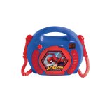 Lecteur cd portable avec 2 microphones spiderman multicolore