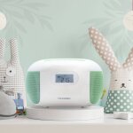 Lecteur cd radio c�leste bluetooth, mp3 avec port usb, lecteur carte micro sd vert