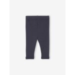 Legging bébé doublé en maille polaire bleu nuit Legging bébé doublé en maille polaire bleu nuit