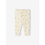 Legging b�b� fille en maille c�tel�e vanille