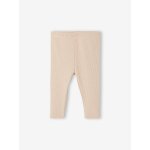 Legging bébé en maille côtelée rose poudré Legging bébé en maille côtelée rose poudré
