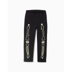 Legging en coton peigné À imprimé qui brille dans le noir halloween noir Legging en coton peigné À imprimé qui brille dans le noir halloween noir