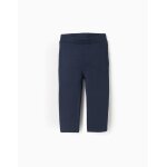 Legging en coton peign avec poches dcoratives bleu fonc