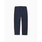 Leggings � coupe skinny en coton peign� bleu fonc�