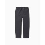 Leggings � coupe skinny en coton peign� gris fonc�
