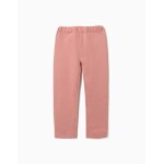 Leggings � coupe skinny en coton peign� rose