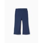 Legging �vas� en coton peign� bleu fonc�