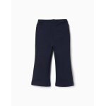 Leggings �vas� en coton peign� bleu fonc�
