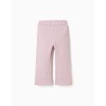 Leggings �vas� en coton peign� mauve clair