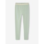 Legging fille ceinture iris�e basics vert sauge