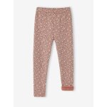 Legging fille doubl� maille polaire bois de rose