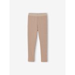 Legging fille doubl� polaire imprim� �toiles brillantes moka