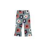 Legging fille imprim� fleurs vert