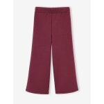 Legging fille large doubl� maille polaire prune