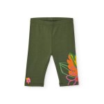 Legging fille en maille avec d�tail imprim� vert