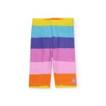 Legging pour fille en maille avec tissu extensible multicolore