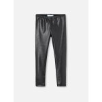 Legging fille simili cuir noir