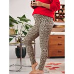 Legging de grossesse imprimé léopard en coton biologique * noir imprimé Legging de grossesse imprimé léopard en coton biologique * noir imprimé