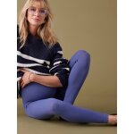 Legging de grossesse sans couture envie de fraise en maille ctele indigo