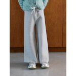Legging large fille gris