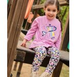 Legging en molleton fille � imprim� animal et mati�re confortable blanc