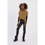 Legging en simili cuir noir