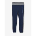 Legging de sport fille bandes ctes marine
