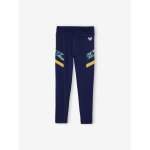 Legging sport matire technique fille bandes cts fantaisie bleu nuit