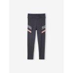 Legging technique sport fille bandes côté anthracite Legging technique sport fille bandes côté anthracite