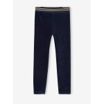 Legging velours fille marine