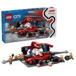 Lego city arrt au stand de f1 avec voiture ferrari 60443 multicolore